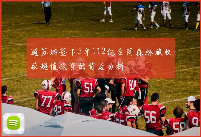 道苏姆签下5年112亿合同森林狼收获超值投资的背后分析